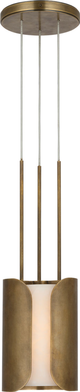 Armise 8" Pendant | Mottled Brass | Alabaster