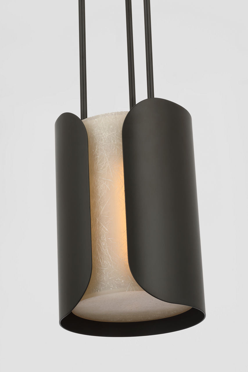 Armise 8" Pendant | Matte Carbon | Nova Frost