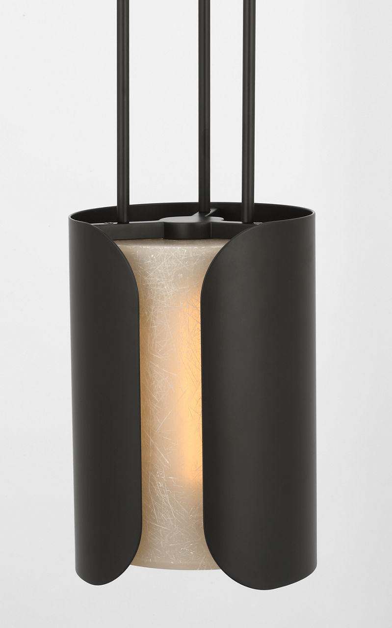 Armise 8" Pendant | Matte Carbon | Nova Frost