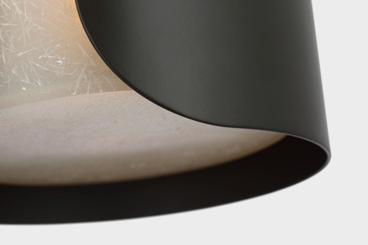 Armise 8" Pendant | Matte Carbon | Nova Frost
