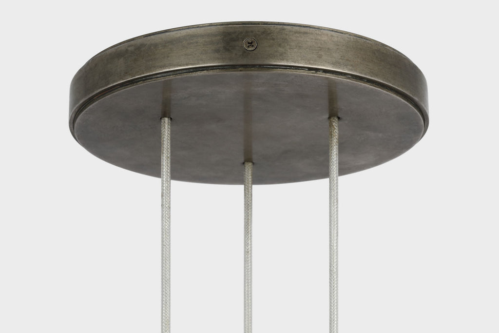 Armise 8" Pendant | Mottled Pewter | Alabaster