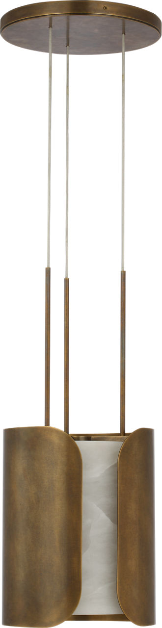 Armise 11" Pendant | Mottled Brass | Alabaster