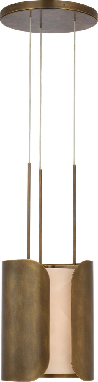 Armise 11" Pendant | Mottled Brass | Alabaster