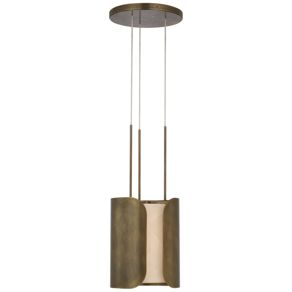 Armise 11" Pendant | Mottled Brass | Alabaster