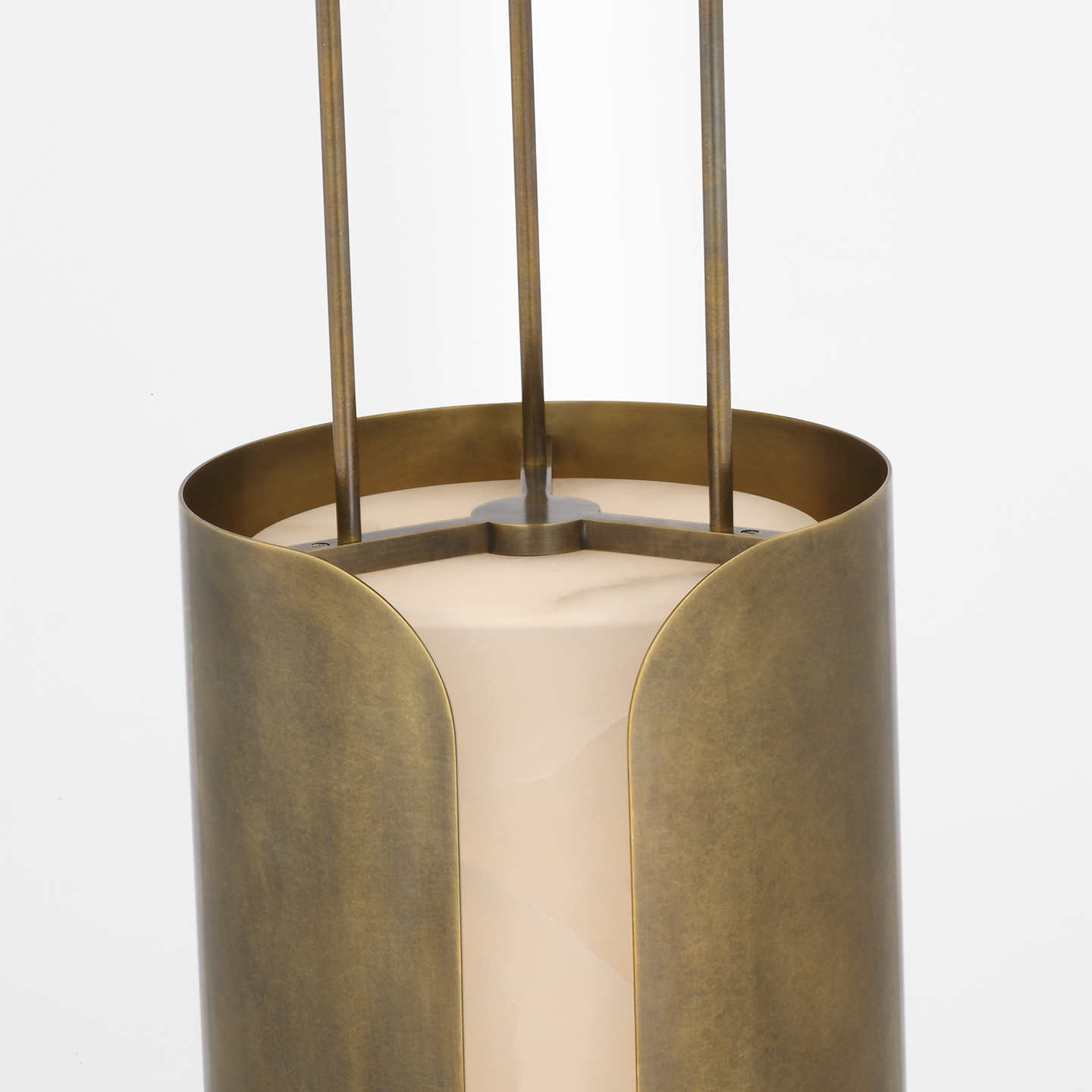 Armise 11" Pendant | Mottled Brass | Alabaster