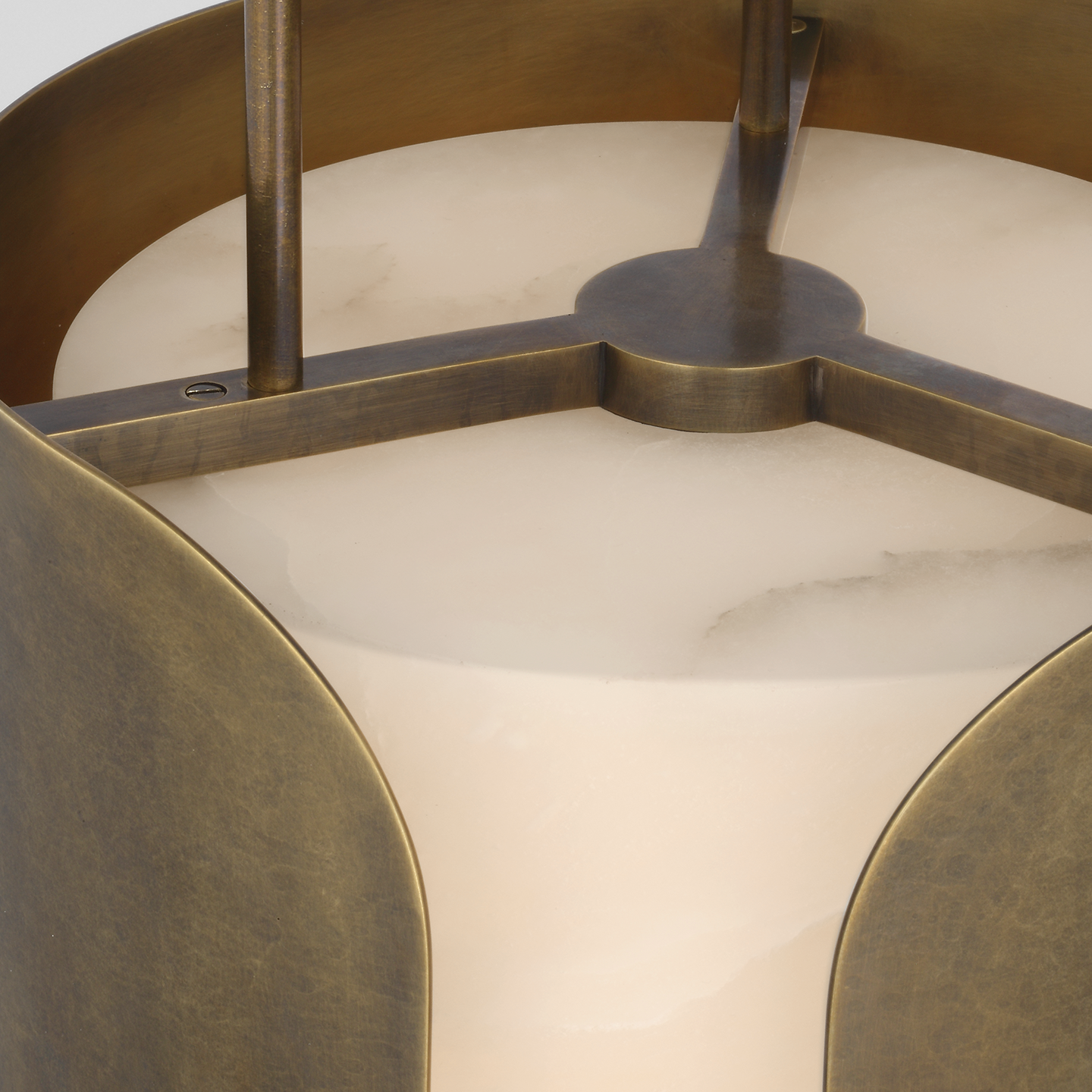 Armise 11" Pendant | Mottled Brass | Alabaster