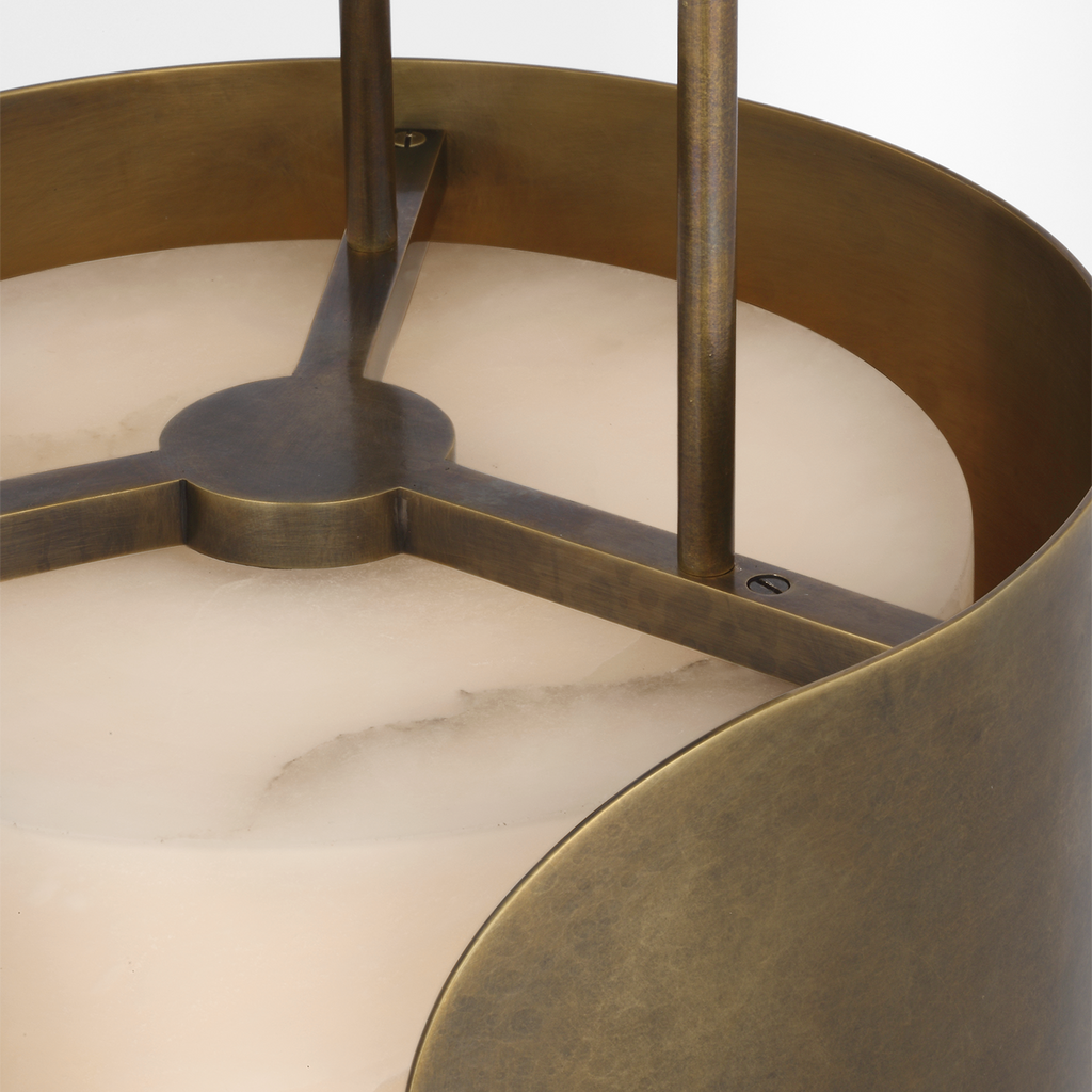 Armise 11" Pendant | Mottled Brass | Alabaster