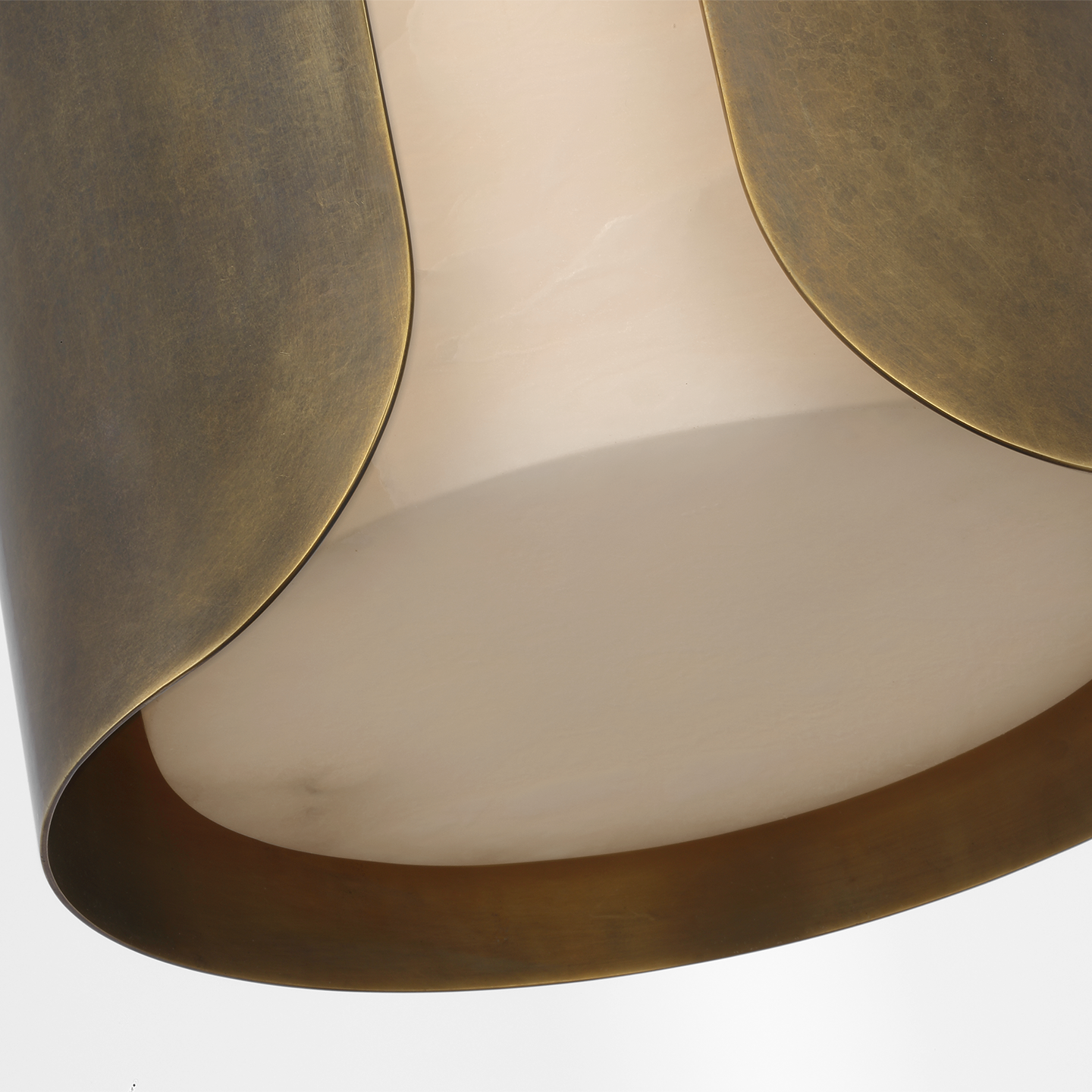 Armise 11" Pendant | Mottled Brass | Alabaster