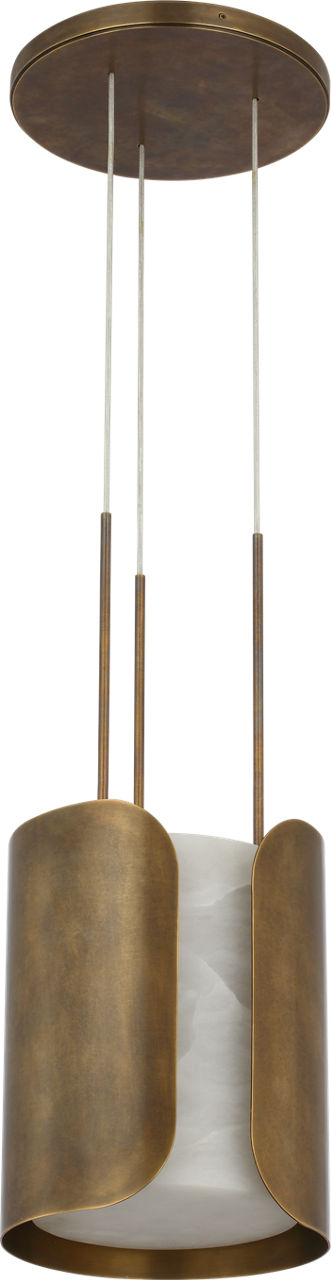 Armise 11" Pendant | Mottled Brass | Alabaster