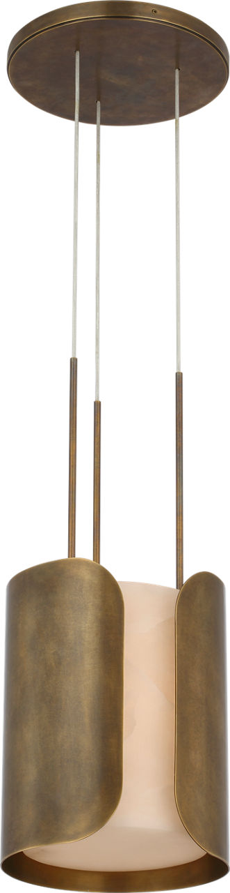 Armise 11" Pendant | Mottled Brass | Alabaster