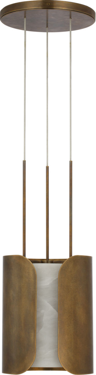 Armise 11" Pendant | Mottled Brass | Alabaster