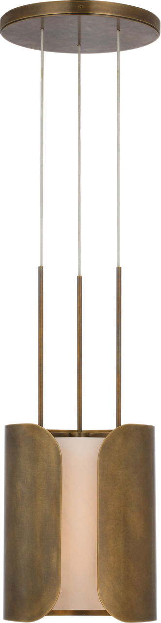 Armise 11" Pendant | Mottled Brass | Alabaster