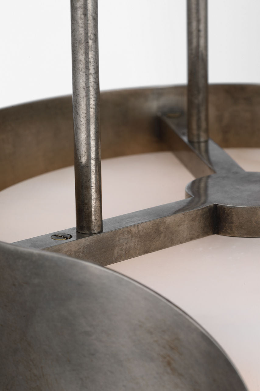 Armise 11" Pendant | Mottled Pewter | Alabaster