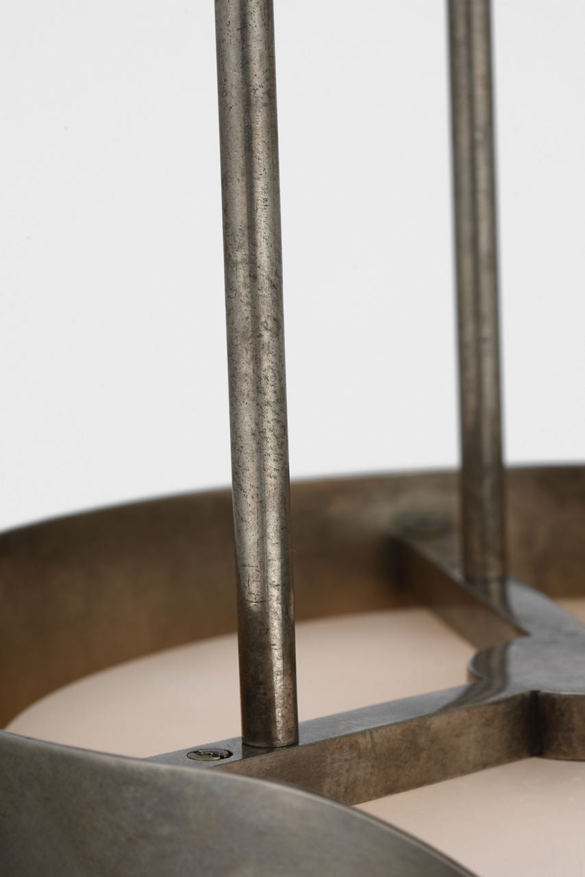 Armise 11" Pendant | Mottled Pewter | Alabaster