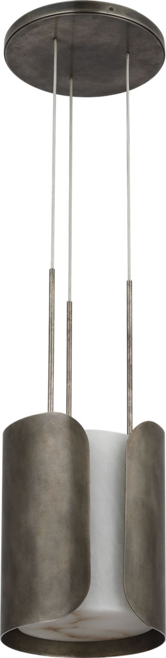Armise 11" Pendant | Mottled Pewter | Alabaster
