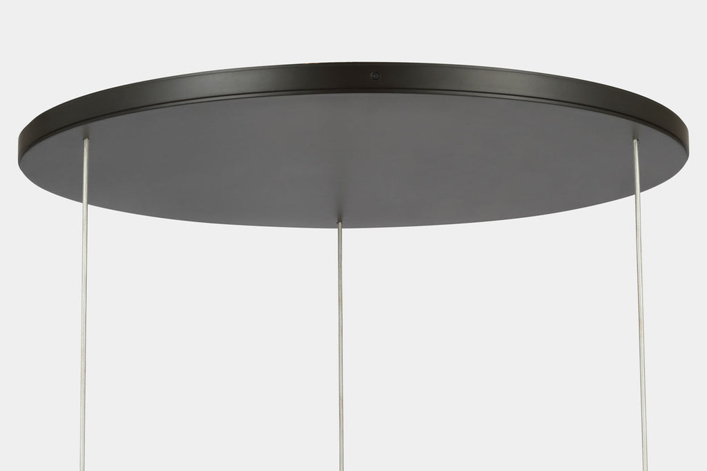 Armise 28" Drum Chandelier | Matte Carbon | Nova Frost