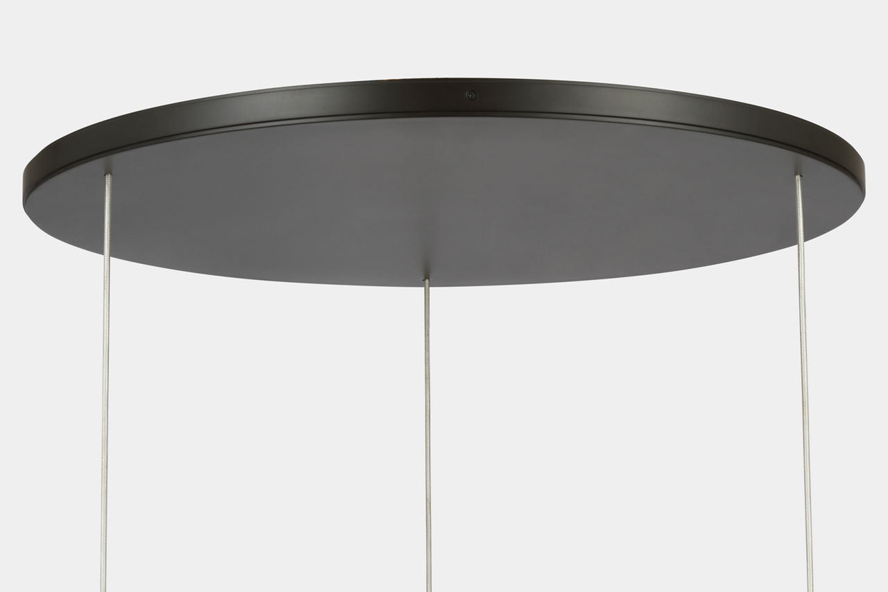 Armise 28" Drum Chandelier | Matte Carbon | Nova Frost