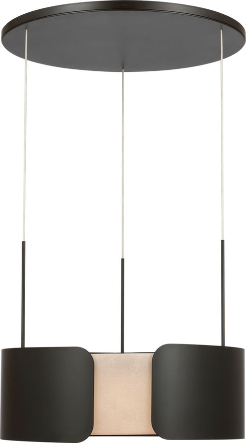 Armise 28" Drum Chandelier | Matte Carbon | Nova Frost