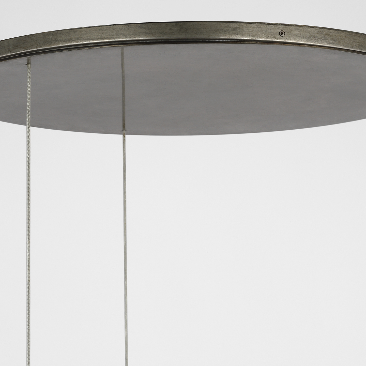Armise 28" Drum Chandelier | Mottled Pewter | Alabaster