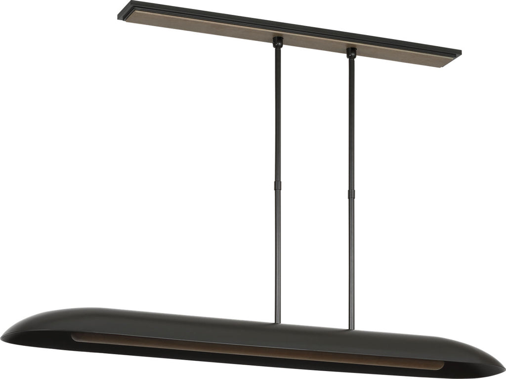 Remi 60" Linear Pendant | Matte Carbon and Warm Walnut