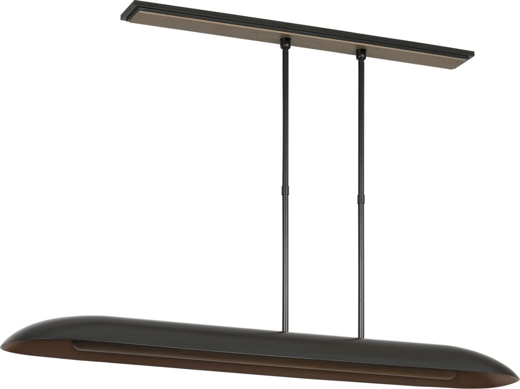Remi 60" Linear Pendant | Matte Carbon and Warm Walnut