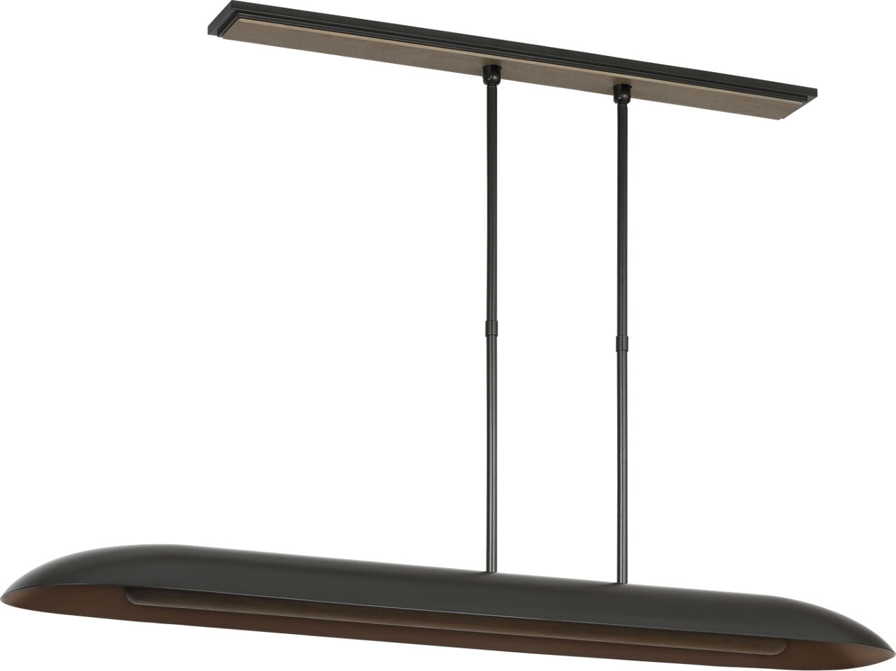 Remi 60" Linear Pendant | Matte Carbon and Warm Walnut