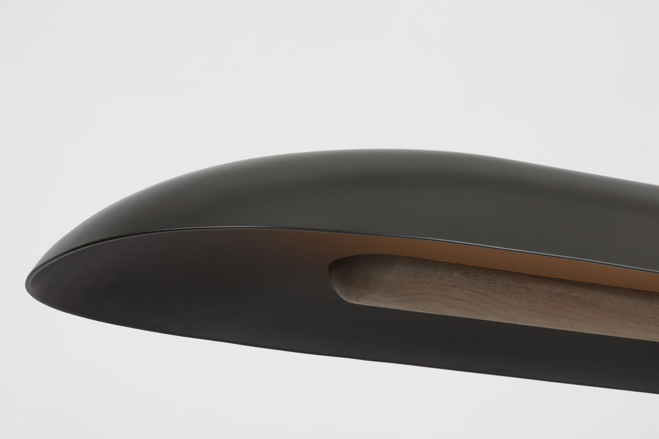 Remi 60" Linear Pendant | Matte Carbon and Warm Walnut