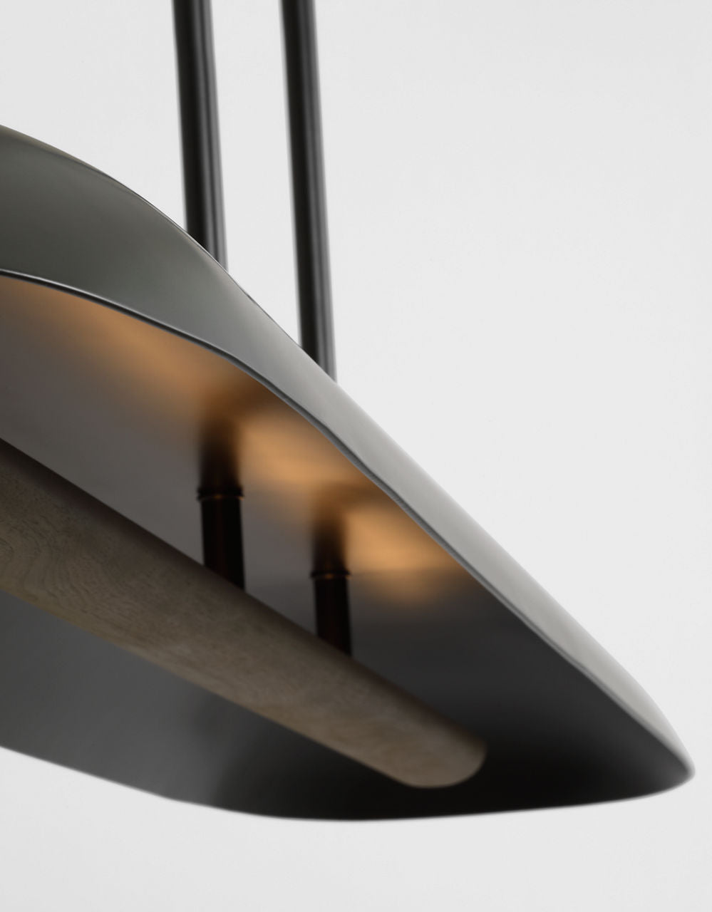 Remi 60" Linear Pendant | Matte Carbon and Warm Walnut