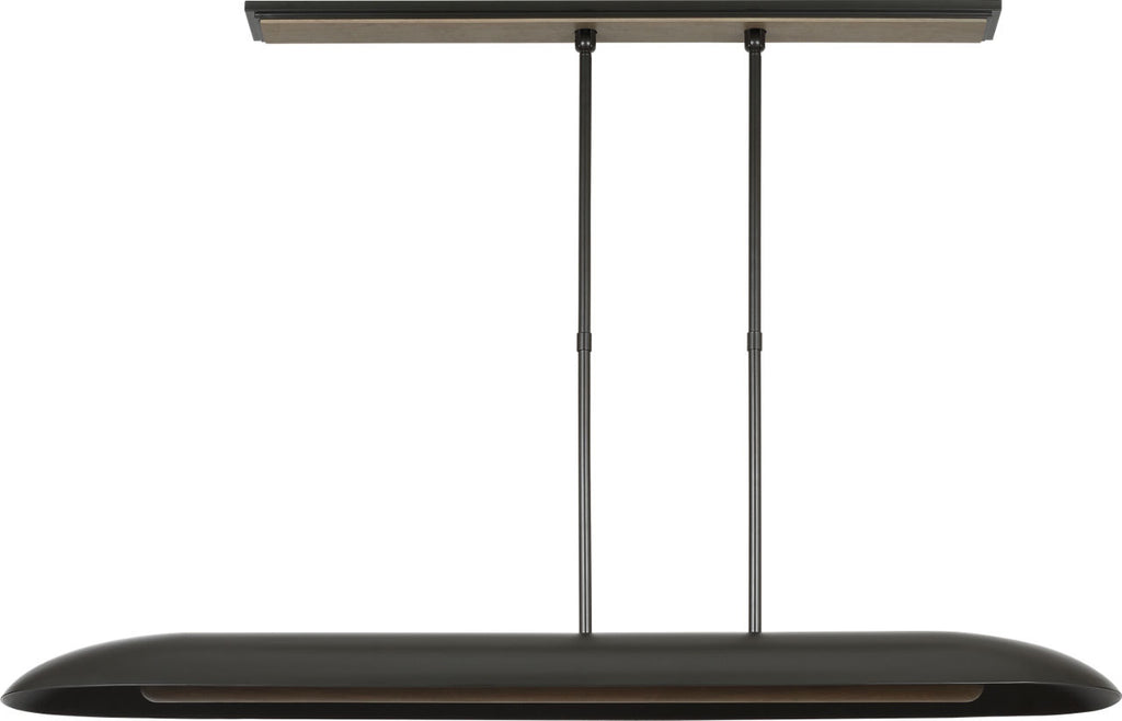 Remi 60" Linear Pendant | Matte Carbon and Warm Walnut