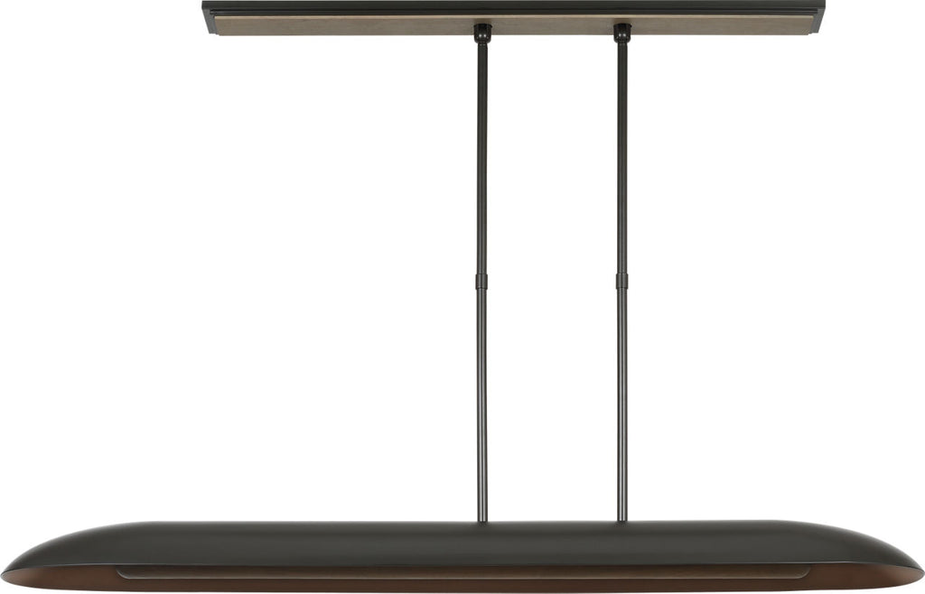 Remi 60" Linear Pendant | Matte Carbon and Warm Walnut