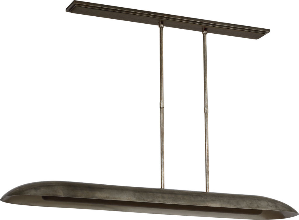 Remi 60" Linear Pendant | Mottled Pewter and Warm Walnut