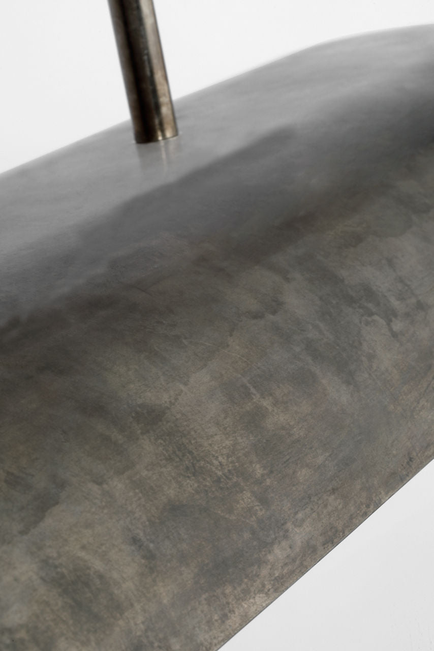 Remi 60" Linear Pendant | Mottled Pewter and Warm Walnut