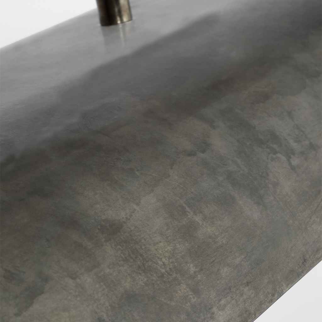 Remi 60" Linear Pendant | Mottled Pewter and Warm Walnut