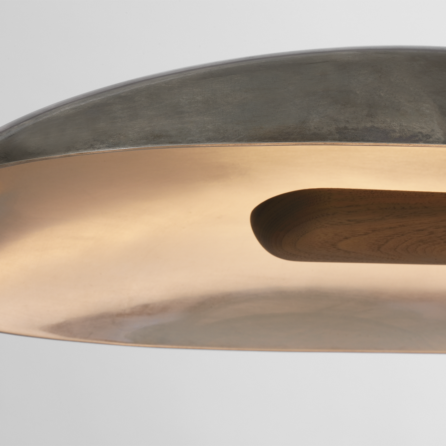 Remi 60" Linear Pendant | Mottled Pewter and Warm Walnut