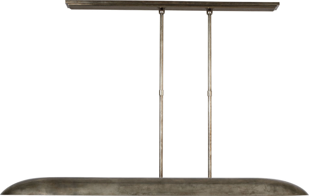 Remi 60" Linear Pendant | Mottled Pewter and Warm Walnut