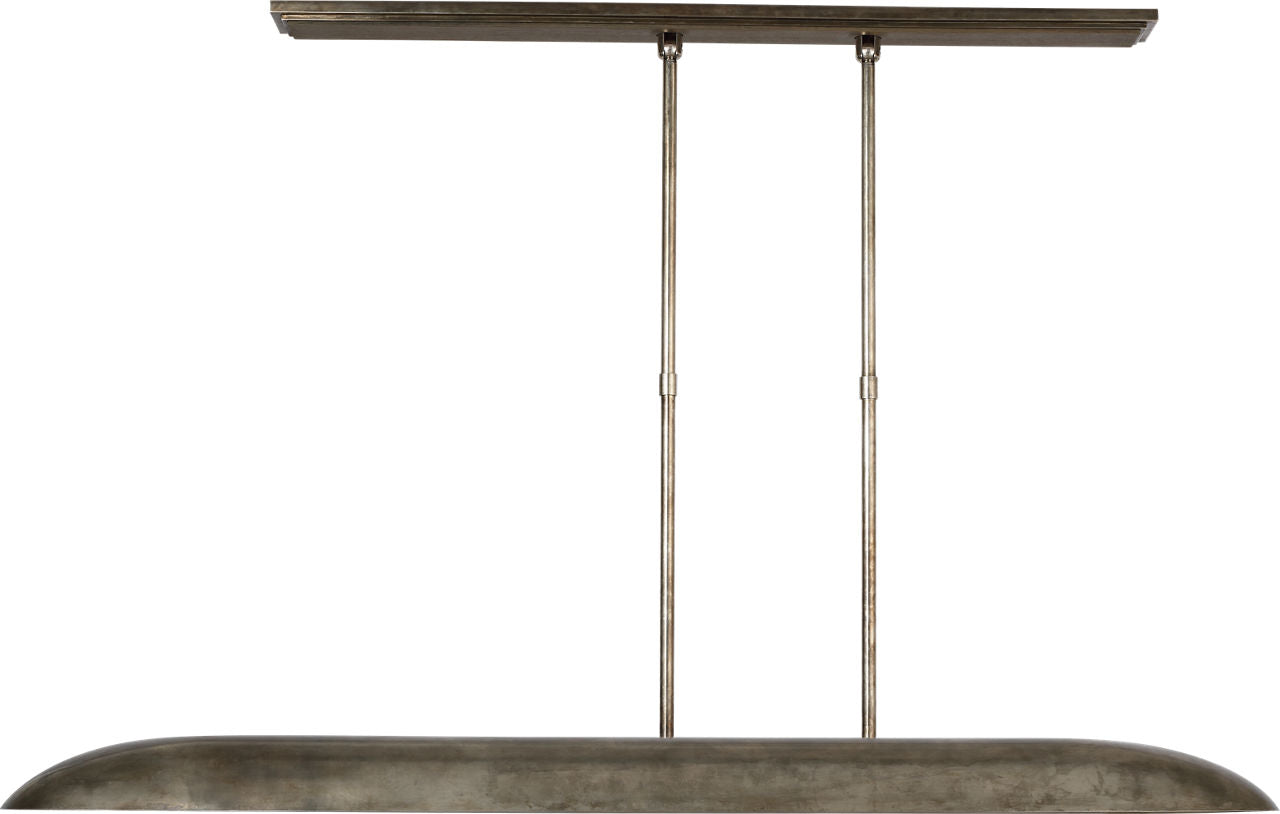 Remi 60" Linear Pendant | Mottled Pewter and Warm Walnut
