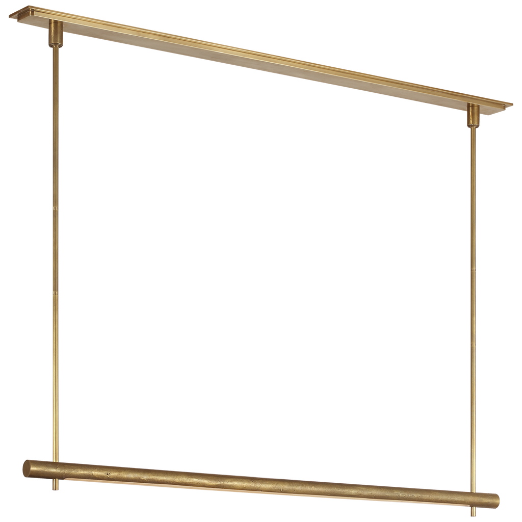 Stahl 60" Linear Chandelier | Museum Brass | Nova Frost Lens