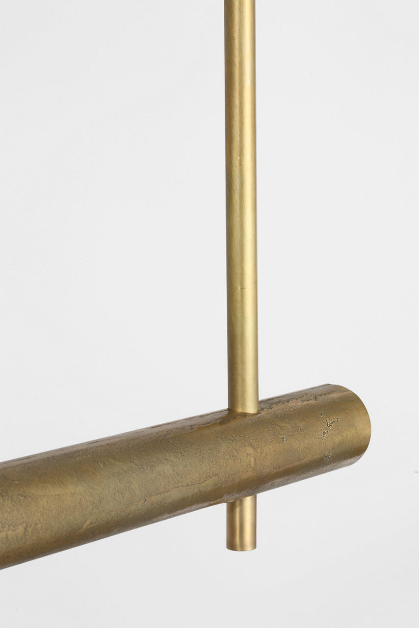 Stahl 60" Linear Chandelier | Museum Brass | Nova Frost Lens