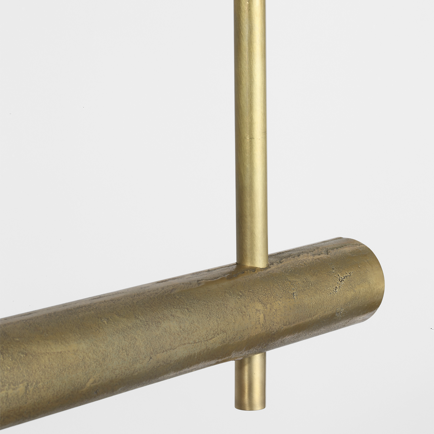 Stahl 60" Linear Chandelier | Museum Brass | Nova Frost Lens
