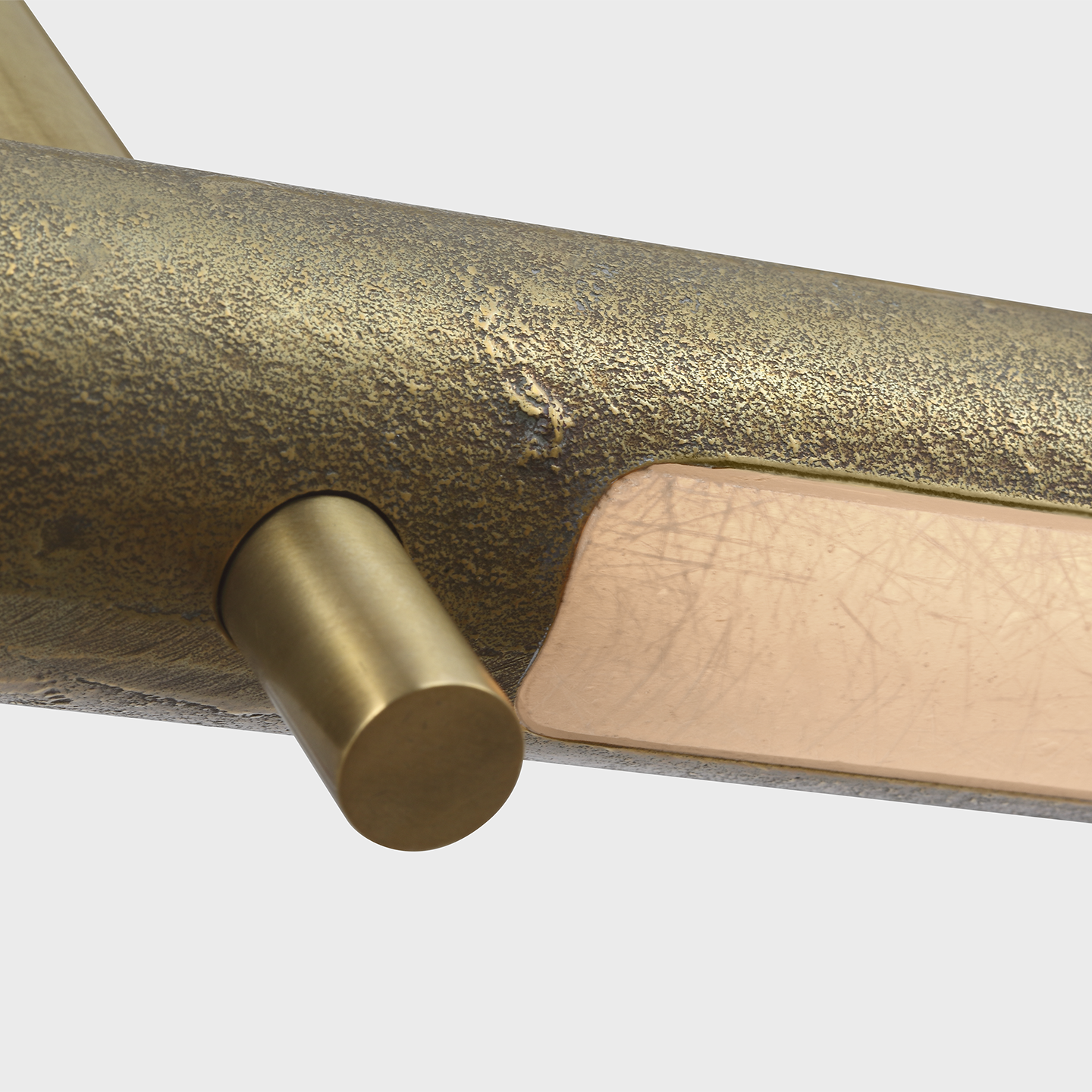 Stahl 60" Linear Chandelier | Museum Brass | Nova Frost Lens