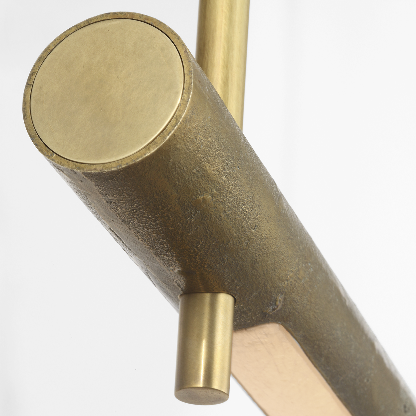Stahl 60" Linear Chandelier | Museum Brass | Nova Frost Lens