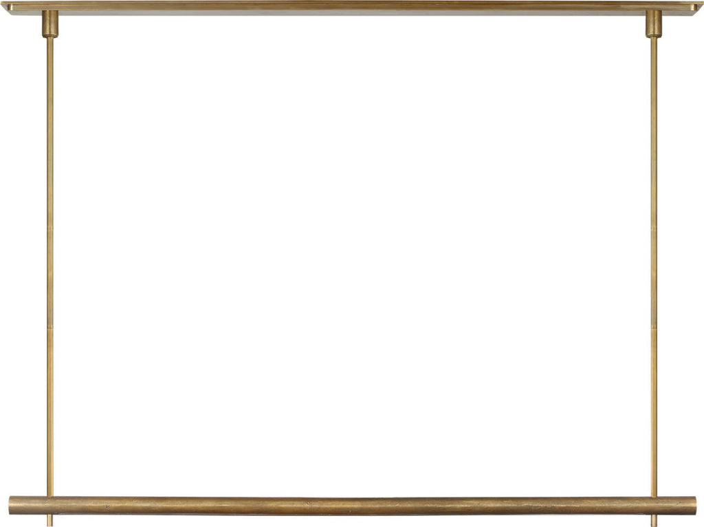 Stahl 60" Linear Chandelier | Museum Brass | Nova Frost Lens