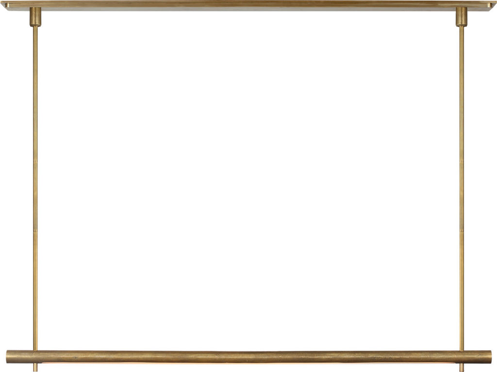 Stahl 60" Linear Chandelier | Museum Brass | Nova Frost Lens