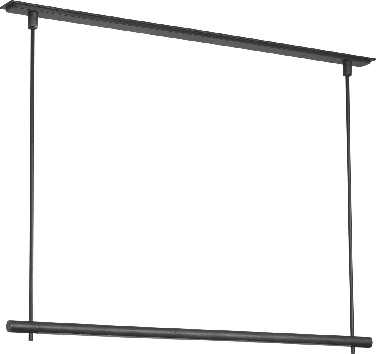 Stahl 60" Linear Chandelier | Museum Carbon | Nova Frost Lens
