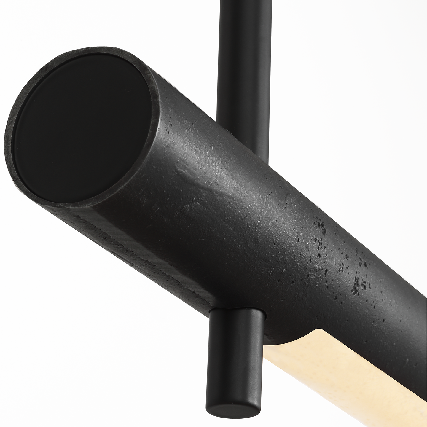 Stahl 60" Linear Chandelier | Museum Carbon | Nova Frost Lens