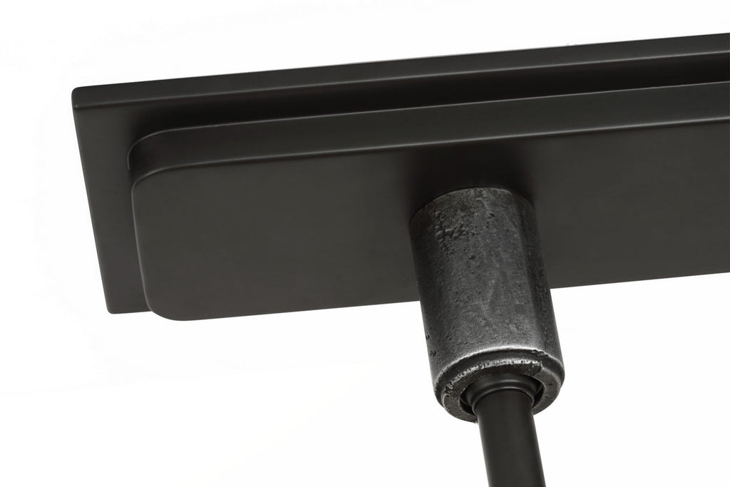 Stahl 60" Linear Chandelier | Museum Carbon | Nova Frost Lens