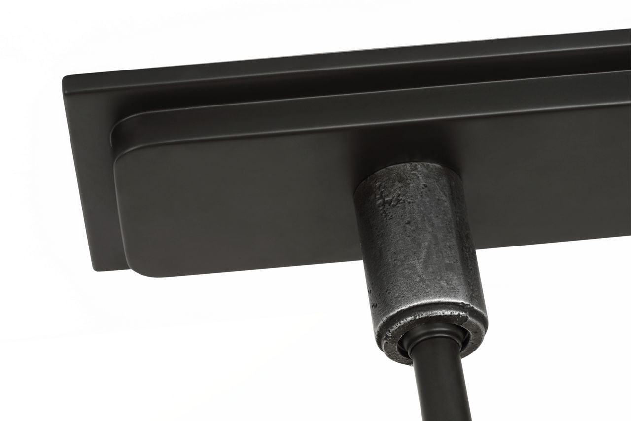 Stahl 60" Linear Chandelier | Museum Carbon | Nova Frost Lens