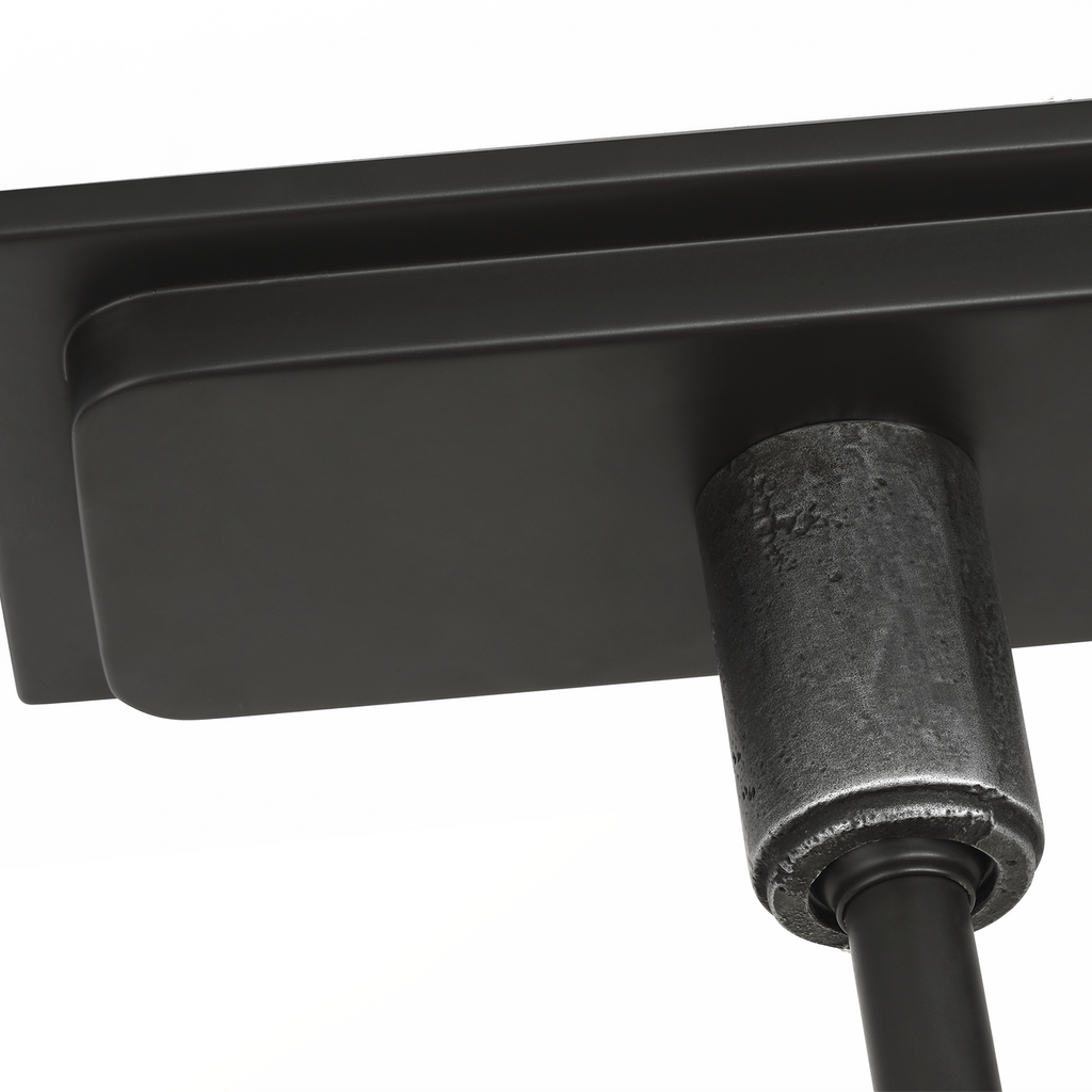 Stahl 60" Linear Chandelier | Museum Carbon | Nova Frost Lens