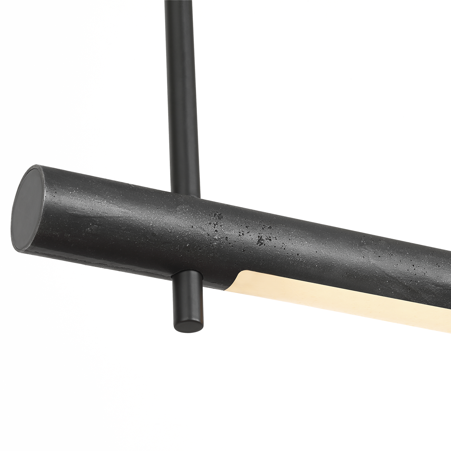 Stahl 60" Linear Chandelier | Museum Carbon | Nova Frost Lens