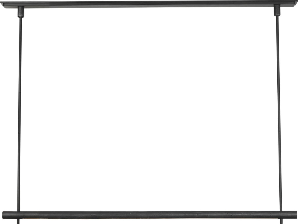 Stahl 60" Linear Chandelier | Museum Carbon | Nova Frost Lens